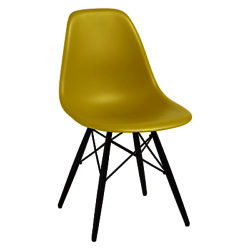 Vitra Eames DSW 43cm Side Chair Mustard / Black Maple